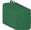 R HORSE 6Pcs Pot Holder for Kitchen Christmas Green Potholders by RHORSE