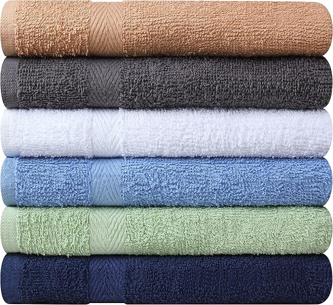 Towel and Linen Mart 100% Cotton 6 Pack Bath Towel Set, Quick Dry, Super - Image 4