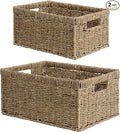 StorageWorks Wicker Storage Baskets, Handwoven Seagrass Basket by StorageWorks