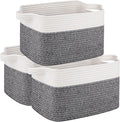 OIAHOMY 3 Pack Storage Basket for Organizing, toy organizers, Stylish Room Decor by MasterofSpaceOptimization