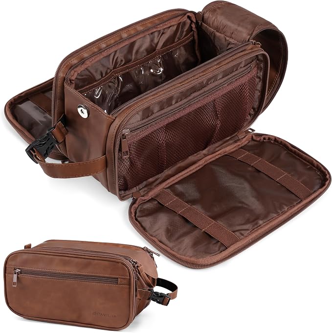 PAVILIA Large Toiletry Bag for Men Women, Mens Travel Bag Toiletries Organizer by PAVILIA