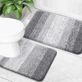 OLANLY Bathroom Rug Set 2 Piece, Soft Absorbent Microfiber Bath Mats and by OLANLY