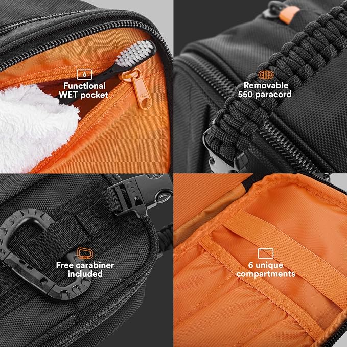 Fitdom Tactical Toiletry Bag Dopp Kit Case - Image 3