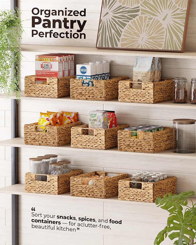 BLUEWEST Water Hyacinth Storage Baskets – Woven Hyacinth Organizer - Image 5