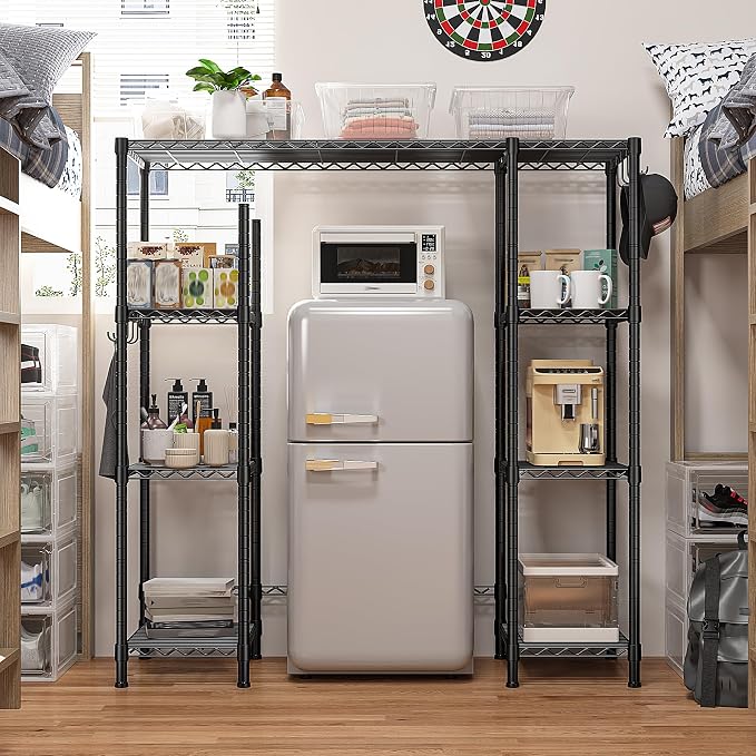 REIBII Mini Fridge Stand, Small Refrigerator Storage Shelves, 4 Tier - Image 2