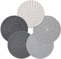 7 Inch Trivets for Hot Dishes, Pots and Pans, 5 Heat Resistant Pot Holders for by Unknown