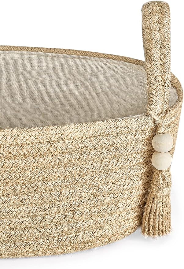 Mkono Small Storage Basket for Toilet Tank Top Boho Bathroom Decor Woven Rope - Image 7