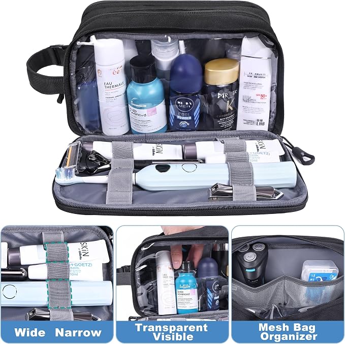 Men's Toiletry Bag, Tactical Inspired Hygiene Shaving Bath Shower Grooming - Image 2
