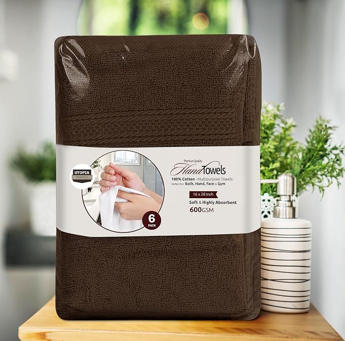 Utopia Towels 6 Pack Premium Hand Towels Set, 16 by 28 inches, 100% Ring Spun - Image 8
