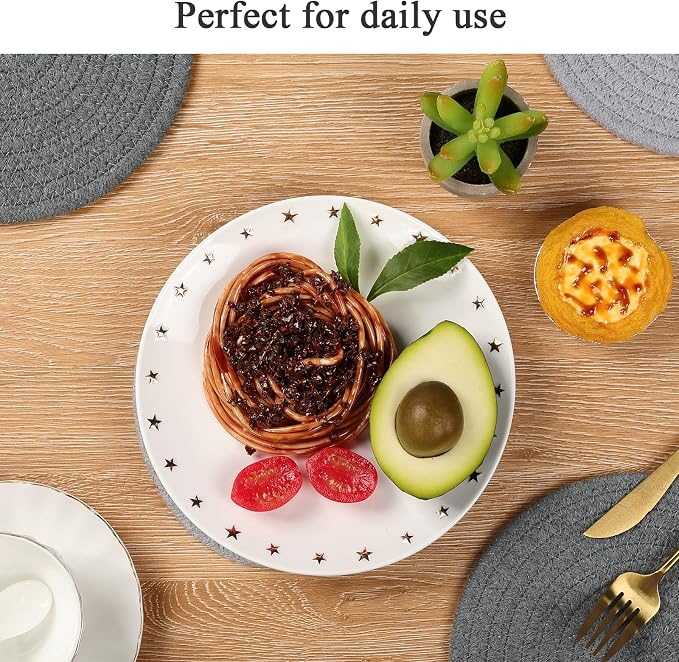 SHACOS 8 Inches Trivets for Hot Dishes, 4 Pieces Heat-Resistant Trivets Mats - Image 6