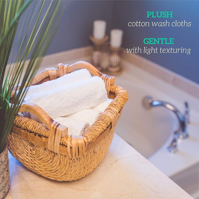 GREEN LIFESTYLE Bulk Washcloths 12x12 50 Pack - Image 4