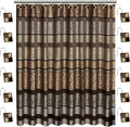Zahari Home 13pc Safari Stripes Bathroom Shower Curtain Set Animal Print Shower by ZahariHome