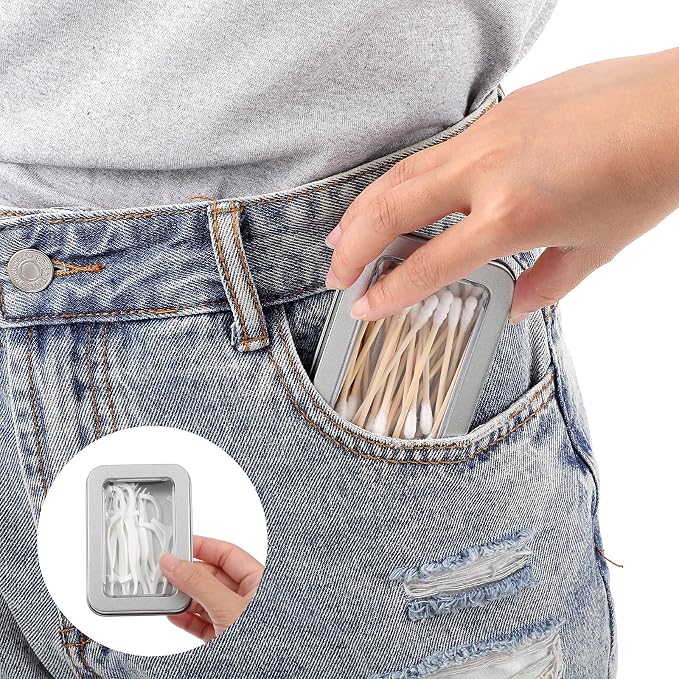 4Pcs Cotton Swab Holder for Travel, Portable Floss Picks Case - Image 5