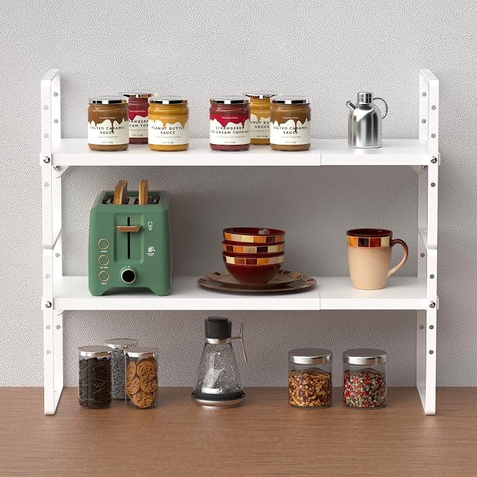 Slideep Expandable Cabinet Shelf Organizer Rack, Large Kitchen Cabinet - Image 5