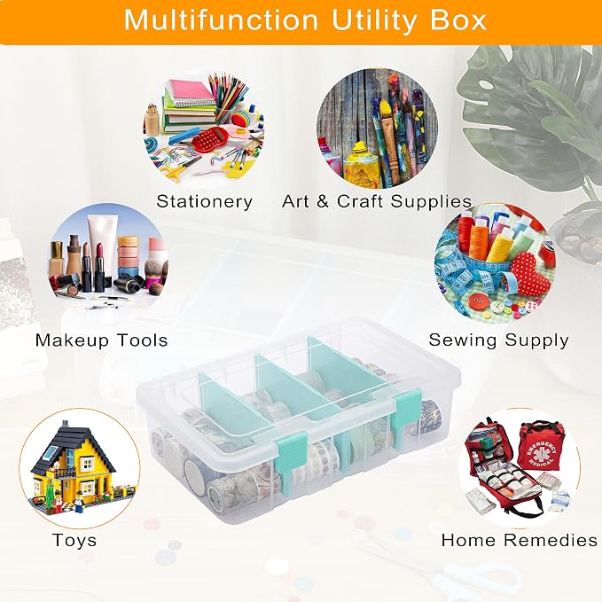 BTSKY Clear Plastic Dividing Storage Box - Image 7