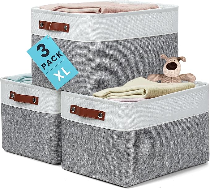 OrganiHaus Extra Large Fabric Storage Baskets by OrganiHaus