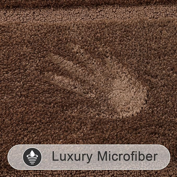SHACOS Soft Fluffy Bathroom Rugs Set of 3 Pieces - Image 7