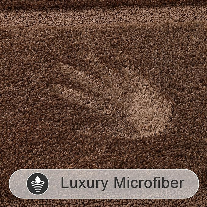 SHACOS Super Soft Bathroom Rugs Set of 2 Pieces 32x20 inch Microfiber Bath Rugs - Image 6