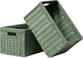 UBBCARE 2 Pack Wicker Basket, 13.4L×8.3H×7.1W inch Woven Paper Rope Storage by UBBCARE