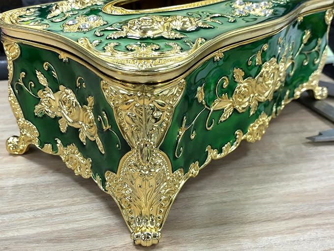 9.45"x5.43"x3.94" Luxurious Rose Tissue Box - Image 2