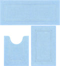 SHACOS Soft Fluffy Bathroom Runner Rugs Set of 3 Bath Mats by SHACOS