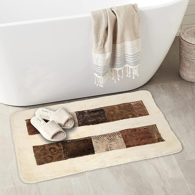 Zahari Home Zambia Animal Print Bathroom Rug Classic Luxury Bath Rug - Image 2