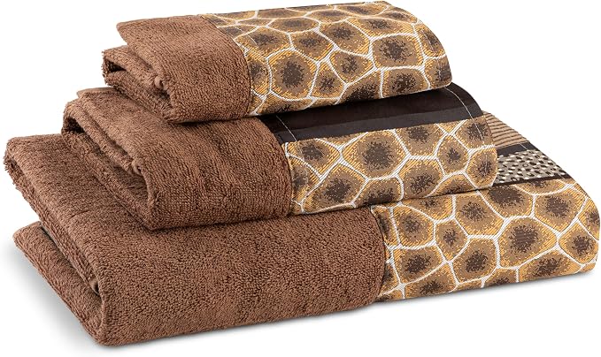 Zahari Home Safari Stripes Animal Bathroom Towel Set by ZahariHome