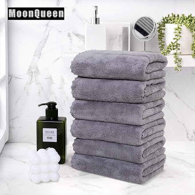 MOONQUEEN 6 Pack Premium Hand Towels - Image 4