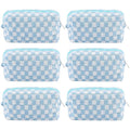 ZLFSRQ 6Pcs Checkered Pencil Case Cute Pencil Pouch by ZLFSRQ