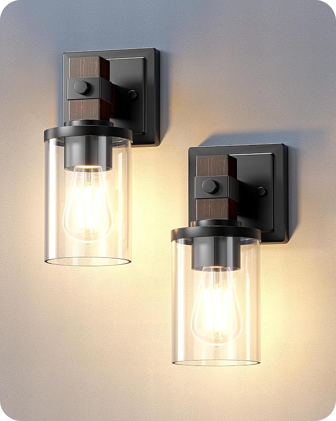 EDISHINE Wall Sconces Set of 2, Farmhouse Vanity Light Fixtures by EDISHINE