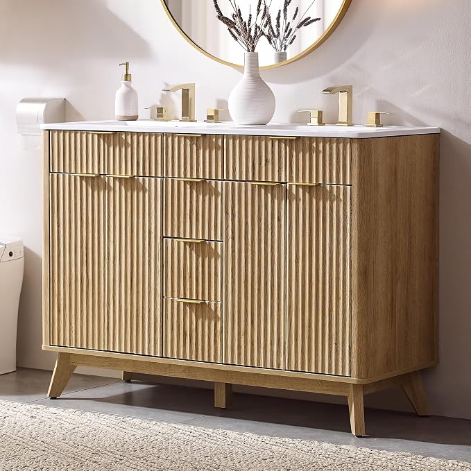 T4TREAM 48" Fluted Bathroom Vanity by T4TREAMFurniture