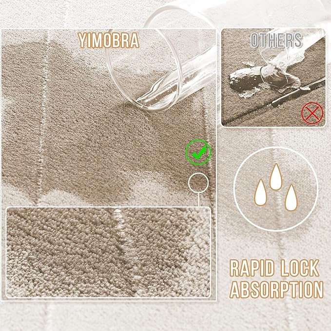 Yimobra Memory Foam Bathroom Rugs Sets 2 Piece - Image 4