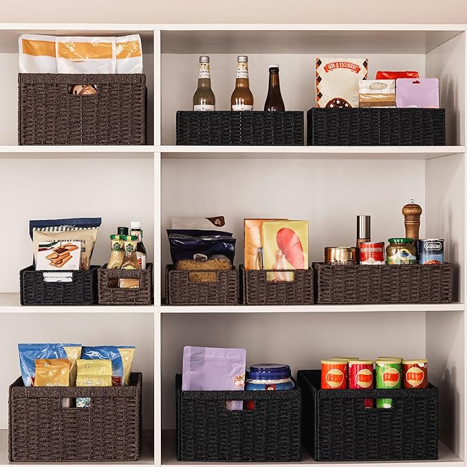 UBBCARE 2 Pack Wicker Basket, 16.5L×13H×7.5W inch Woven Paper Rope Storage - Image 5