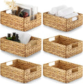 BLUEWEST Water Hyacinth Storage Baskets – Woven Hyacinth Organizer by BLUEWEST
