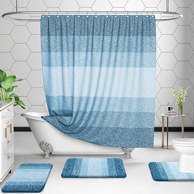 OLANLY Bathroom Rug Set 2 Piece, Soft Absorbent Microfiber Bath Mats and - Image 8