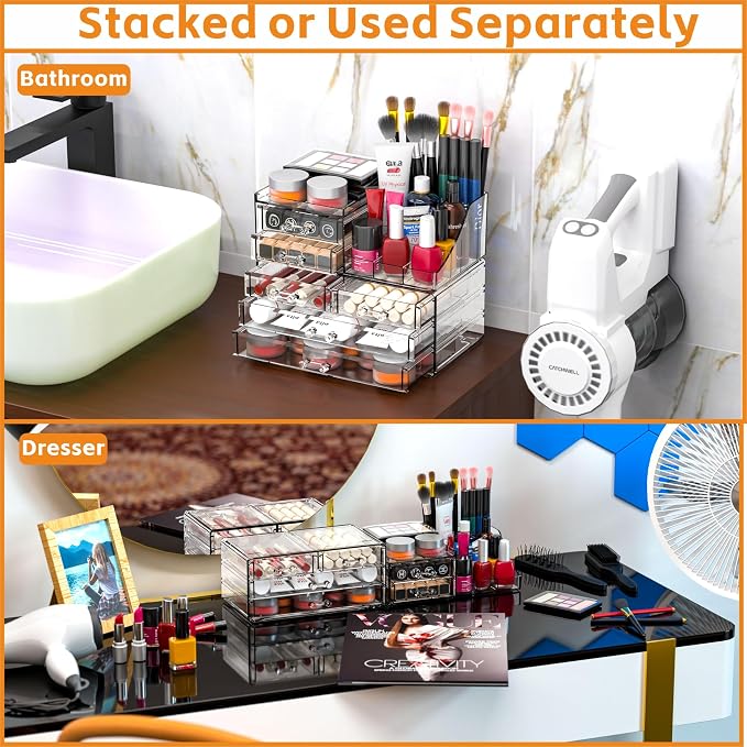 Cq acrylic Make Up Organizers for Vanity - Image 2