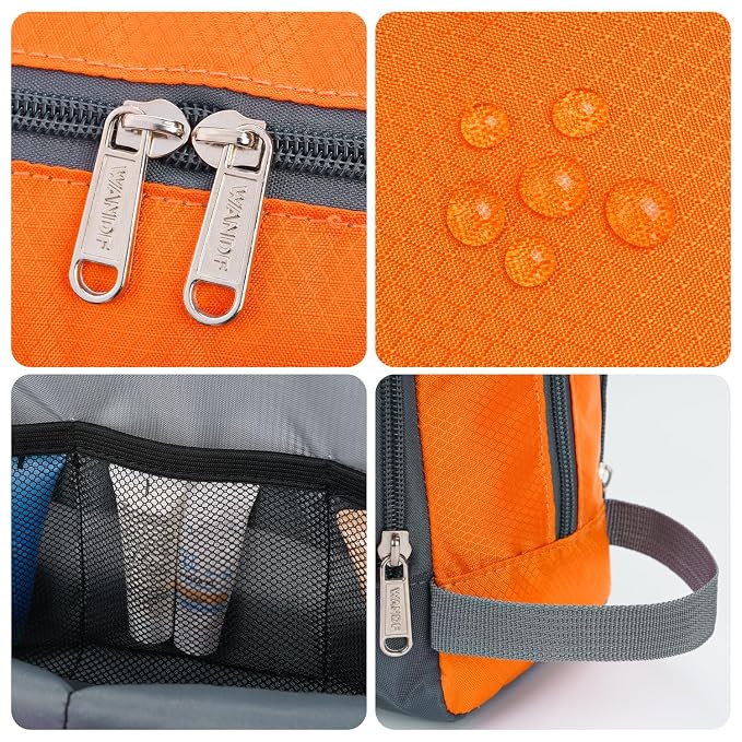 Toiletry Bag for Men/Women Hanging Dopp Kit Water Resistant Shaving Bag Small - Image 4