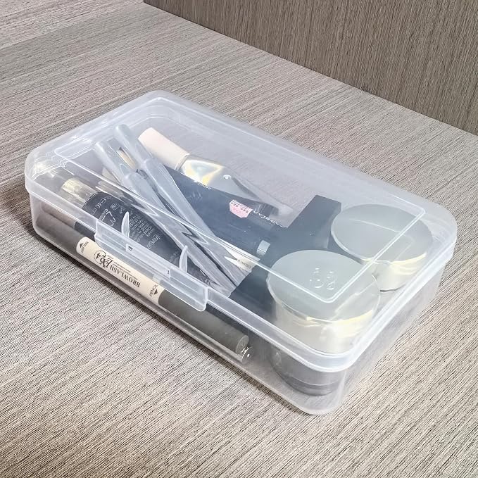 4 Pack Rectangular Clear Plastic Storage Containers Box - Image 6
