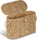 efluky Toilet Paper Storage Basket, Water Hyacinth Slim Toilet Paper Holder by efluky