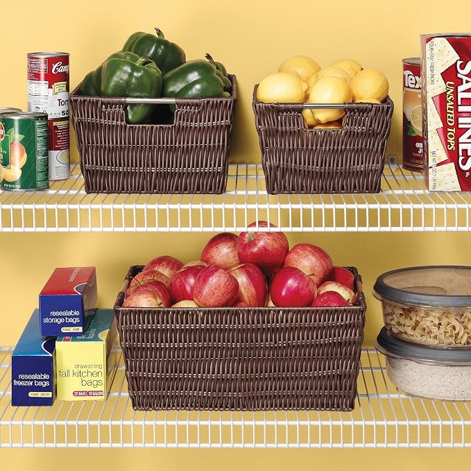 Whitmor Rattique Storage Tote Basket - Image 2