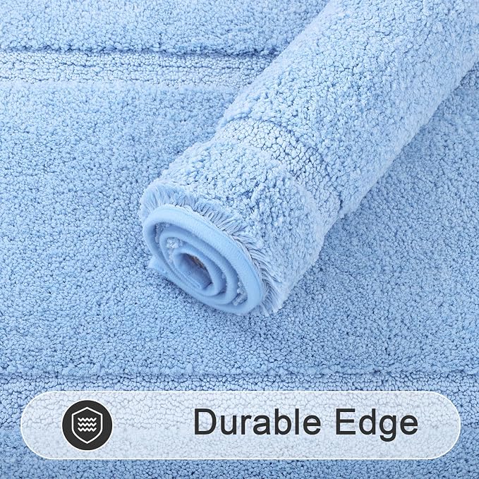 SHACOS Soft Fluffy Bathroom Runner Rugs Set of 3 Bath Mats - Image 8