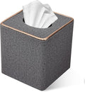 Tissue Box Cover, PU Leather Tissue Box Holder Square Box Covers by LADSTAG