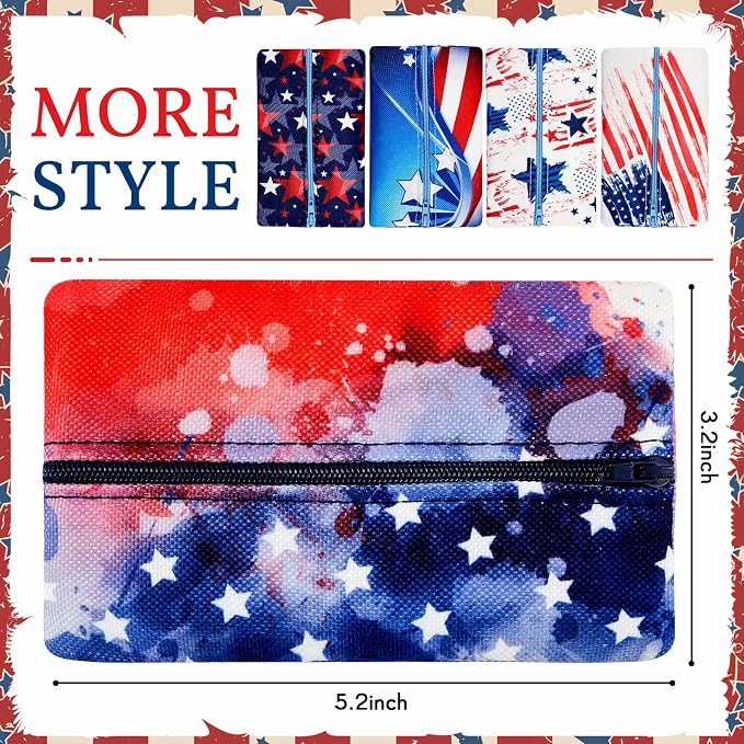 5 Pieces Tissues Purse Pocket Tissue Holder Reusable Travel Tissue Pouch Fabric - Image 3