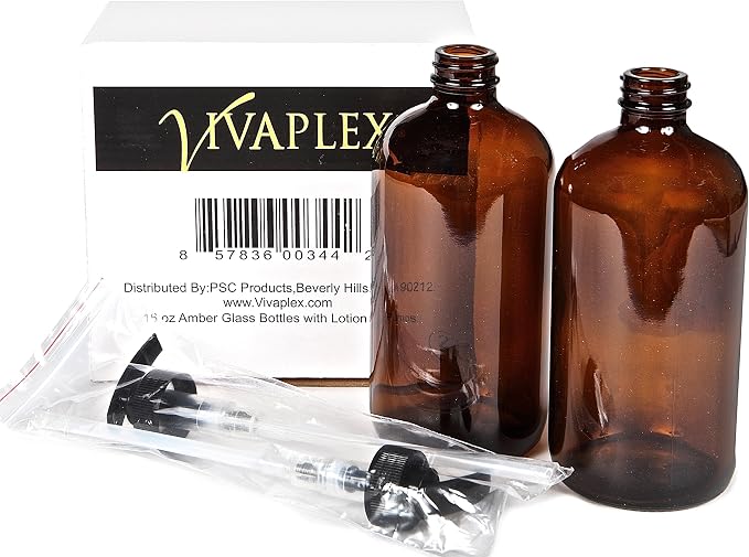 Vivaplex, 16 oz, Amber Glass Bottles - Image 3