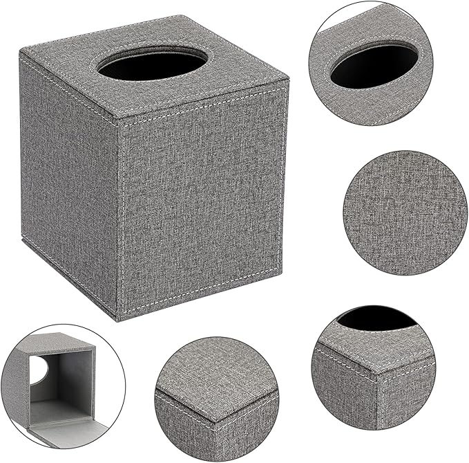 Sumnacon Square Linen Tissue Box Cover - Image 3