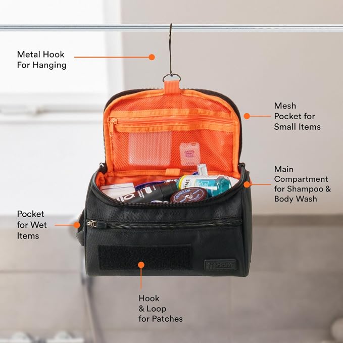 Fitdom Hanging Toiletry Bag Tactical Dopp Kit Case - Image 3