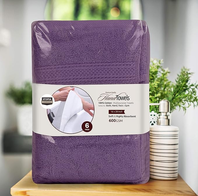 Utopia Towels 6 Pack Premium Hand Towels Set, 16 by 28 inches, 100% Ring Spun - Image 8