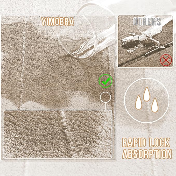 Yimobra U-Shaped Toilet Bath Mat Set 2 Piece - Image 4