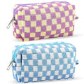 ZLFSRQ 2Pcs Checkered Pencil Case Cute Pencil Pouch by ZLFSRQ