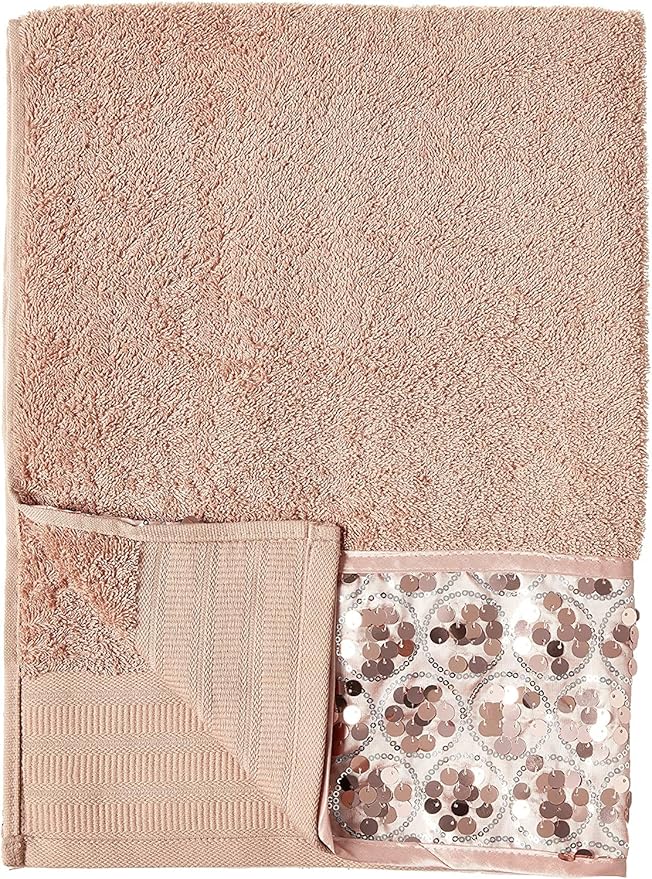 Zahari Home Sinatra Modern Bathroom Towel Set 3 Piece Towel Blush Bath Towel - Image 4